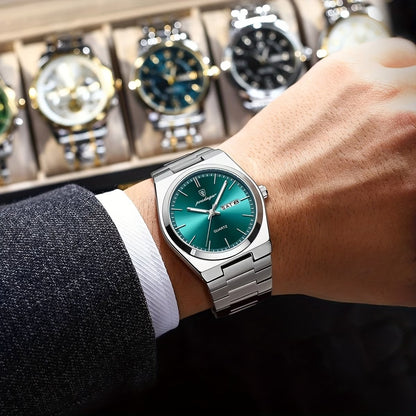 Premium POEDAGAR Waterproof Luminous Fashion Quartz  Wristwatch